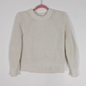 Everlane Cream The Texture Cotton Crew Sweater